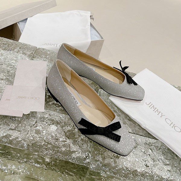 Fake Jimmy Choo pumps pointed toe logo ribbon 60mm jic26559