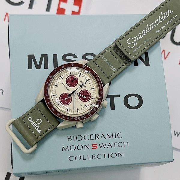 Attention ★ Omega Watch Replica Mission to the Moon Bio Ceramic omv37005