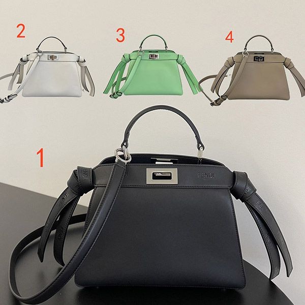 Fendi Peekaboo Cut Petite Leather O-Rock Chain fet26368