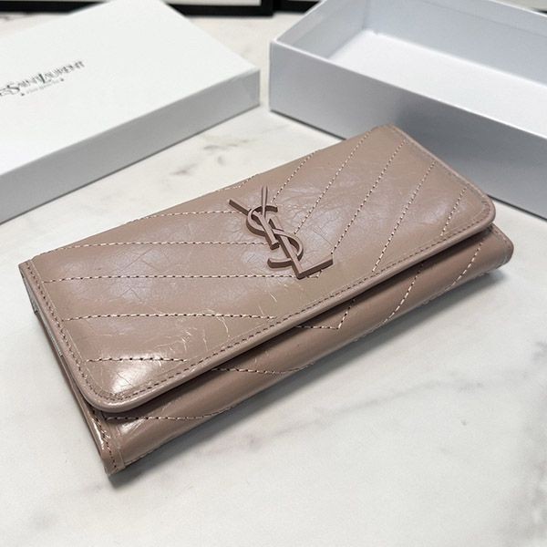 Classic Saint Laurent round zipper long wallet Sao26435