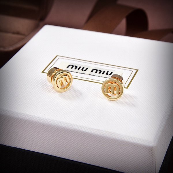 [Fashionable★] Miu Miu fake glittery M logo earrings myn15643