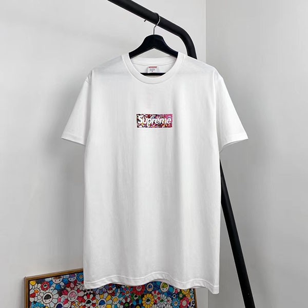 Supreme x Takashi Murakami Replica COVID-19 Relief Box Logo Tee White Shd72914