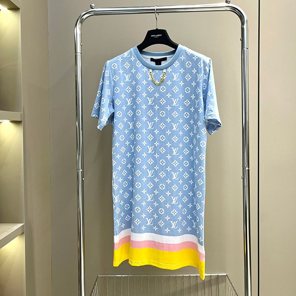 Louis Vuitton Stripe Accent Monogram Dress Replica