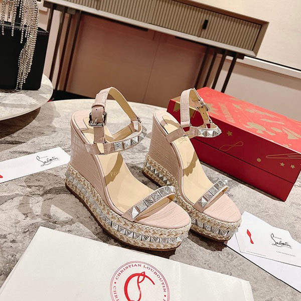 Christian Louboutin Wedge Sandals Replica PYRACLOU Shoes Rua74841