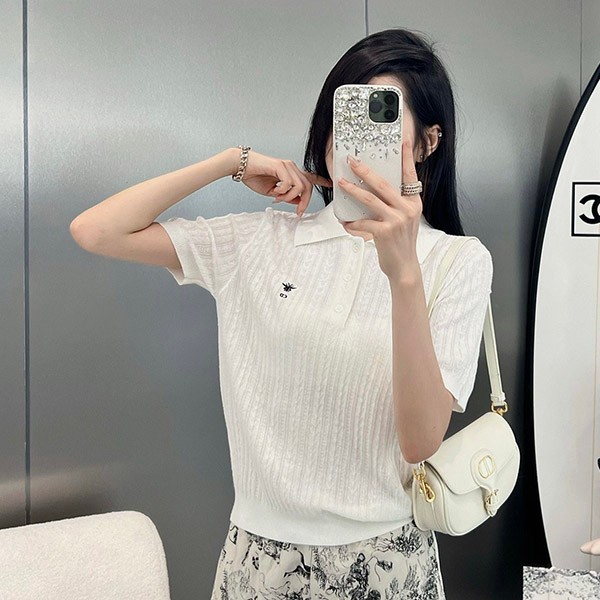 Dior Bee Embroidery Polo Shirt Replica 2 Colors dew39228