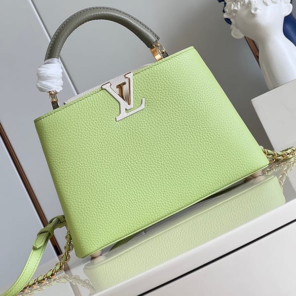 ★Safe shipping with tracking Louis Vuitton Capucines MINI Green Fake Shoulder Bag M22916