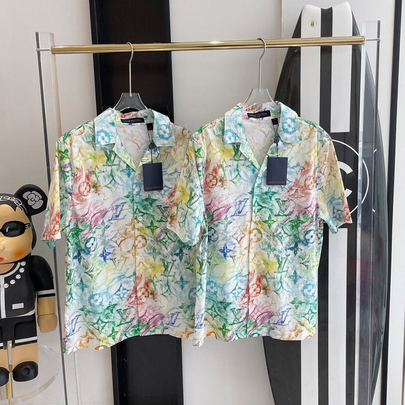 SS21Louis Vuitton shirt copy☆Multicolor watercolor monogram 1A8QX8