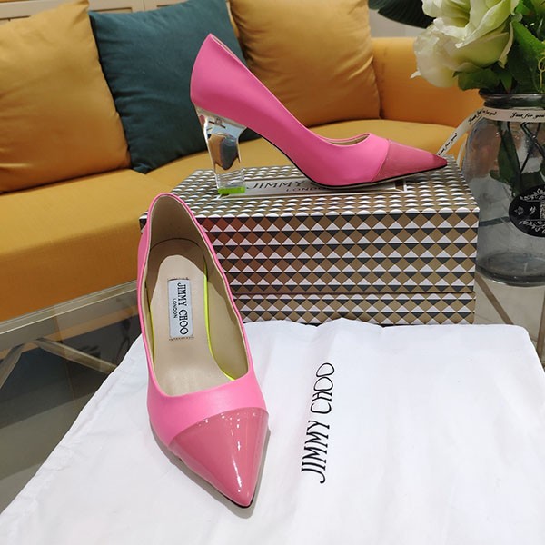 Jimmy Choo Elisa Pumps Replica 80mm Block Heel jih46727