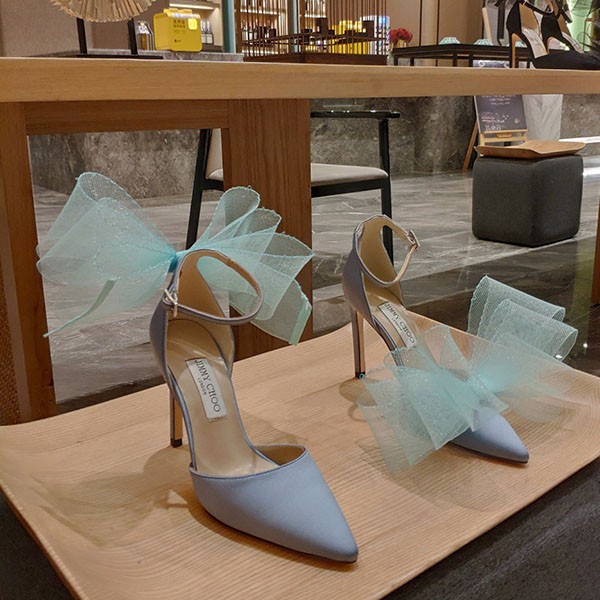 [Jimmy Choo Replica] Averly 100 bow-detailed satin pumps jil38594