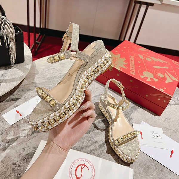 Louboutin / Espadrille Sandals Replica Rum94816