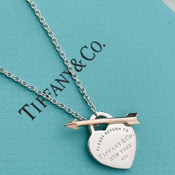 Attention ★ Tiffany heart tag necklace replica silver Tir93277