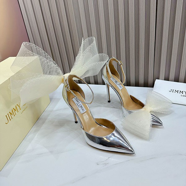 [Jimmy Choo Replica] Averly 100 bow-detailed satin pumps jim16398