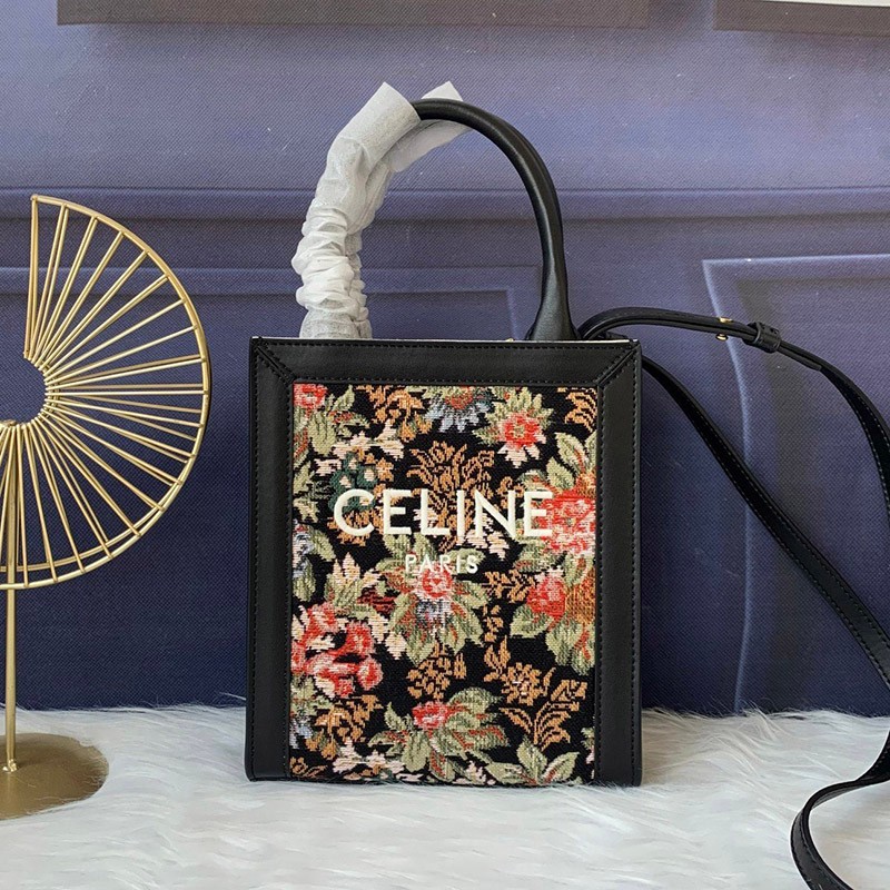 No customs duties Celine Tote Bag Replica Mini Vertical Cabas Canvas Cek60839