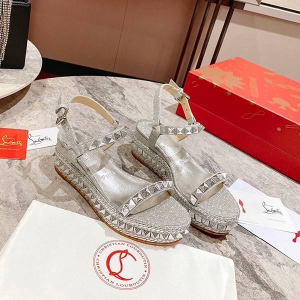 Immediate delivery Louboutin espadrille sandals fake Ruj40996