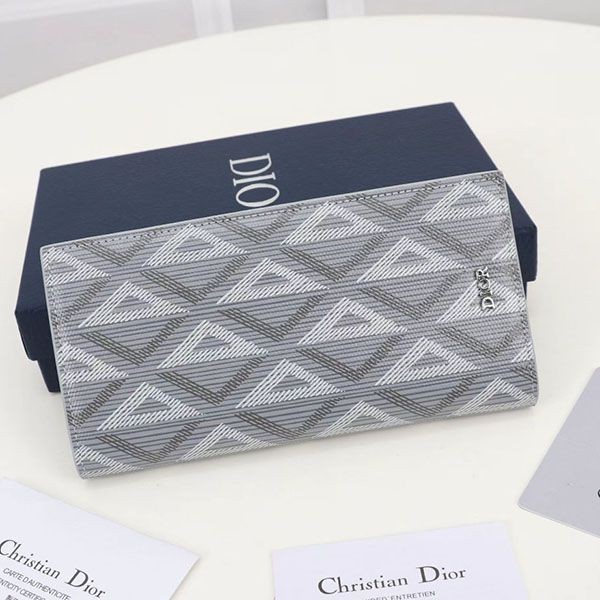 Very popular!! New color Dior vertical long wallet replica canvas den99043