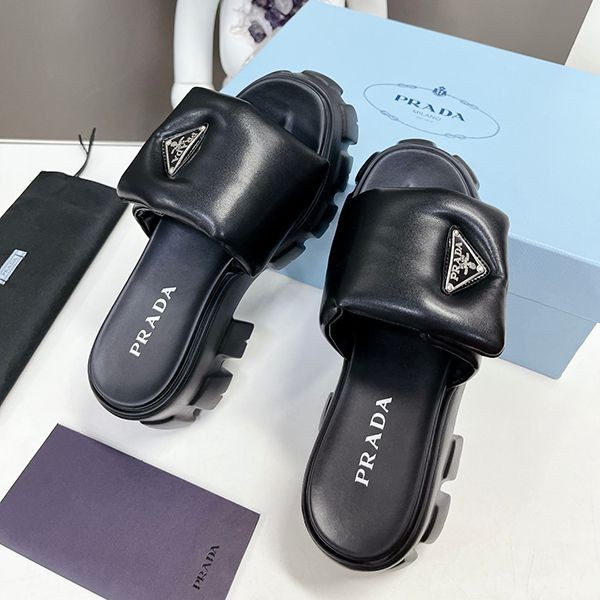 Recommended Prada Replica Monolith Quilted Leather Sandals Logo put47632