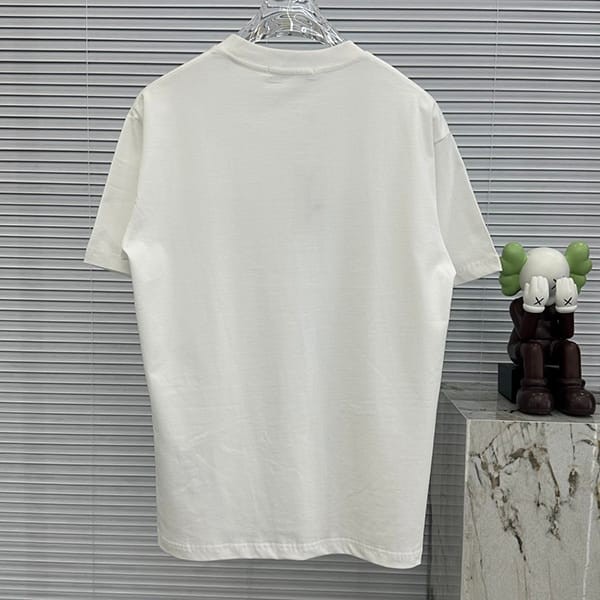 New design Prada logo embroidered cotton T-shirt replica 2 colors pul00446