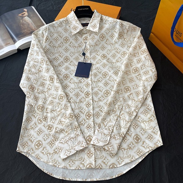 Very popular! Louis Vuitton Monogram Long Sleeve Cotton Shirt Replica 1ABJLL Very popular! Louis Vuitton Monogram Long Sleeve Cotton Shirt Replica 1ABJLL