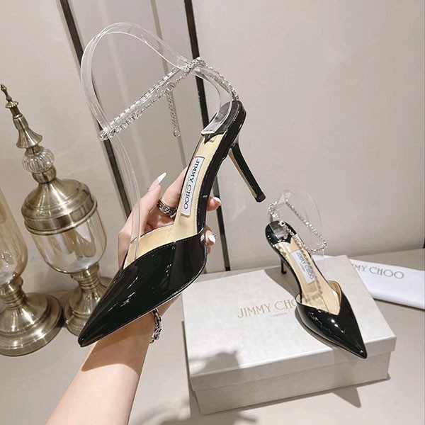Jimmy Choo replica/ Saeda85 patent pumps jie09633