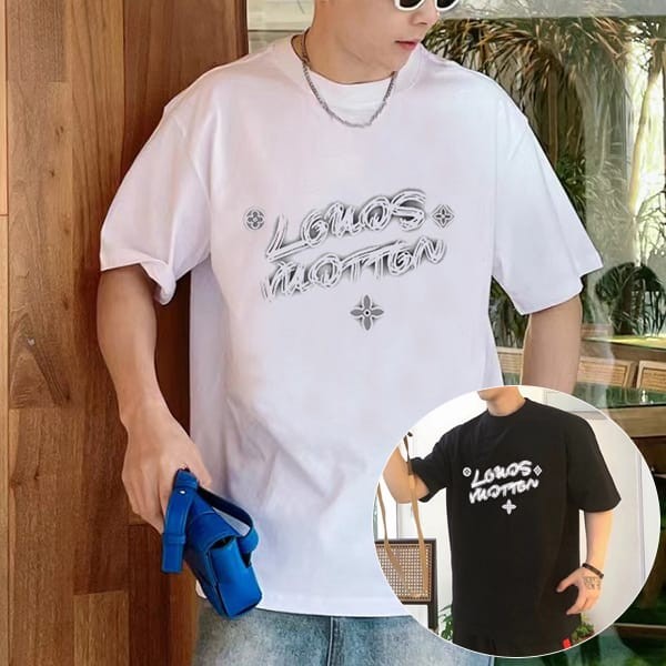 Louis Vuitton Replica Graphic Crew Neck T-Shirt 2 Colors vul17803 Louis Vuitton Replica Graphic Crew Neck T-Shirt 2 Colors vul17803