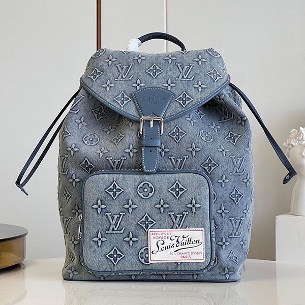 Louis Vuitton Vintage Montsouris Denim Replica Backpack M22534 Louis Vuitton Vintage Montsouris Denim Replica Backpack M22534