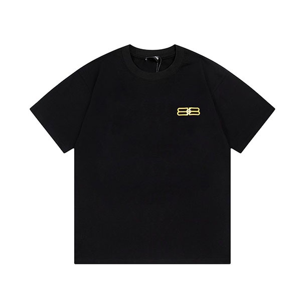 Balenciaga BB logo printed short sleeve T-shirt fake bab50960 Balenciaga BB logo printed short sleeve T-shirt fake bab50960