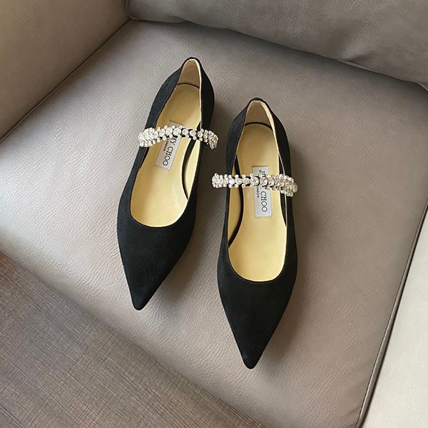 [Very Popular] Jimmy Choo Bailey Flat Replica jik21244