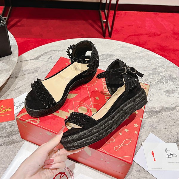 Immediate delivery Louboutin Espadrille Sandals Replica Ruu90236