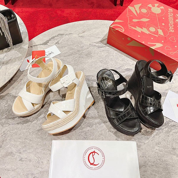 Christian Louboutin fake wedge sandals Malfadina Zeppa 2 colors Rum70170