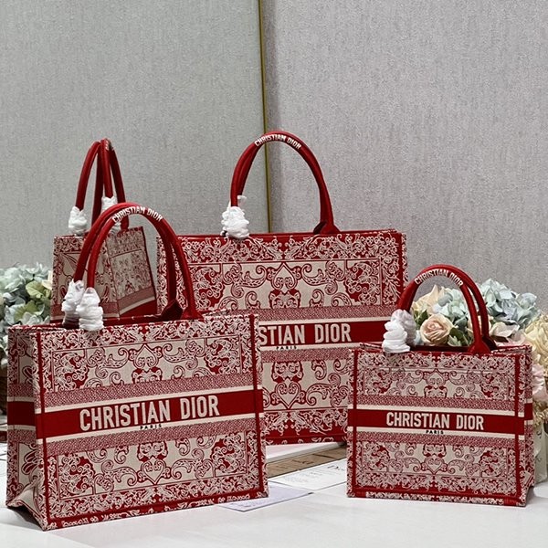 [Fashionable★] Dior Book Tote Copy 1265/1268 Red del91353