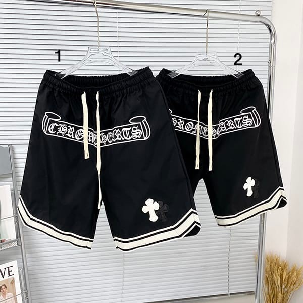 Free shipping Chrome Hearts fake Cemetery Cross sweat pants shorts 2 colors Kuo64426