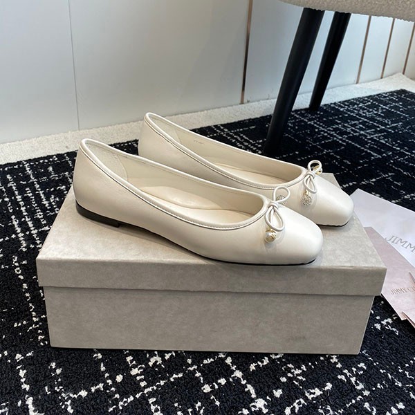 New Jimmy Choo replica Elme pearl nappa leather flat shoes jim23332 New Jimmy Choo replica Elme pearl nappa leather flat shoes jim23332