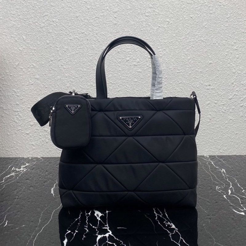 Very popular [Prada] Replica System Nappa Leather Patchwork Tote Bag pua07990