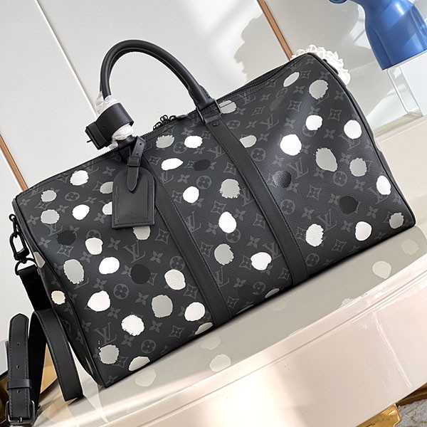 Louis Vuitton x Yayoi Kusama Replica LV x YK Keepall Bandouliere 45 M46400