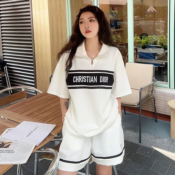 Dior Replica Logo Print T-Shirt & Shorts dew25094 Dior Replica Logo Print T-Shirt & Shorts dew25094