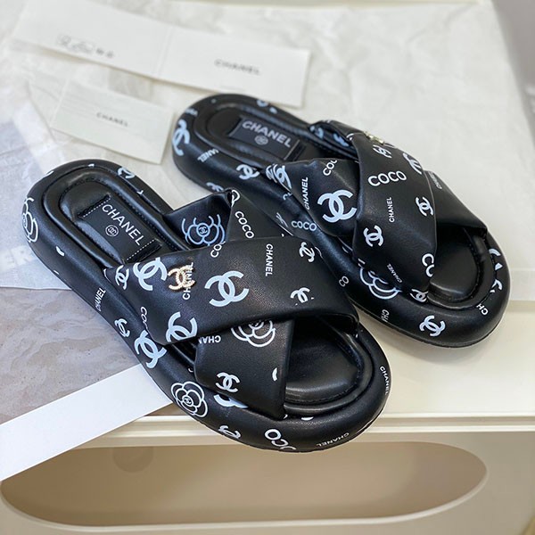 Extremely comfortable! Chanel cross-strap sandals replica sha77961
