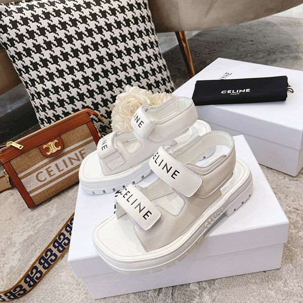 Celine New 22SS Leo Sandals Replica Scratch Calfskin 346753338C01OP