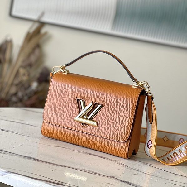 Free shipping Louis Vuitton Women's Twist Bag Replica MM Epi Logo M21555 Free shipping Louis Vuitton Women's Twist Bag Replica MM Epi Logo M21555