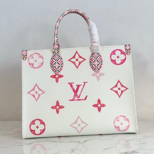 Eye-catching color Louis Vuitton On the Go MM fake tote bag M22975 Eye-catching color Louis Vuitton On the Go MM fake tote bag M22975