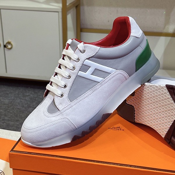 Free shipping Hermes Trail replica calfskin lace-up sneakers eri72377