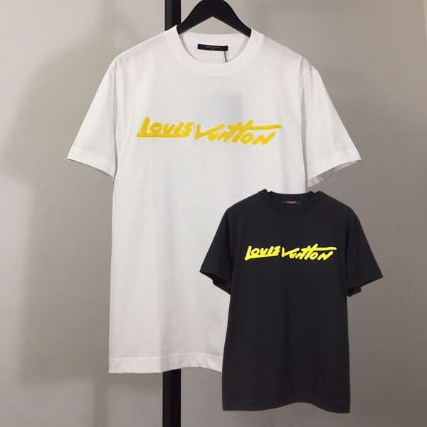 Louis Vuitton embroidered logo T-shirt replica 2 colors vue14266 Louis Vuitton embroidered logo T-shirt replica 2 colors vue14266