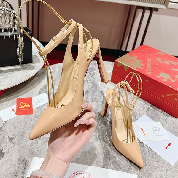 Replica Christian Louboutin Condora 100 Patent Sling Pumps Rux75159