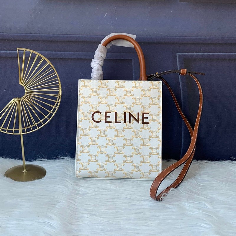 ☆Super popular☆Celine shoulder bag copy Mini Vertical Cabas Canvas Cel16240