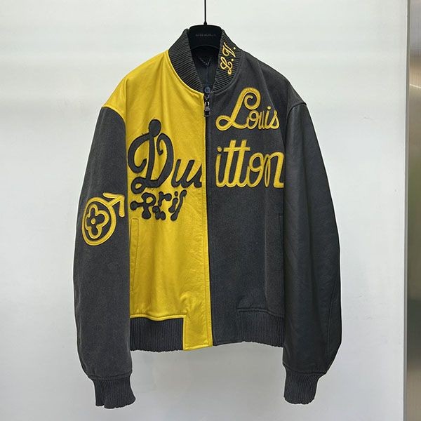 Free shipping Louis Vuitton Multi-patch mixed leather varsity blouson vug61832 Free shipping Louis Vuitton Multi-patch mixed leather varsity blouson vug61832