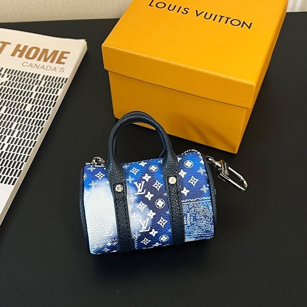 Louis Vuitton Porto Cle Pouch Replica Monogram Bandana Blue MP3337