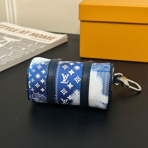 Louis Vuitton Porto Cle Pouch Replica Monogram Bandana Blue MP3337