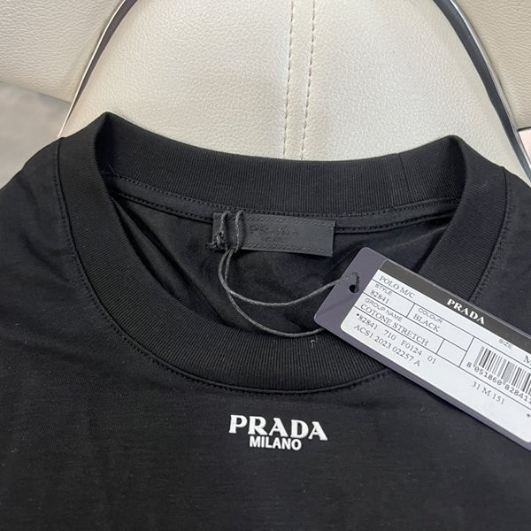 Attention ★ Prada logo T-shirt copy short sleeve with pocket high quality??? puj90324