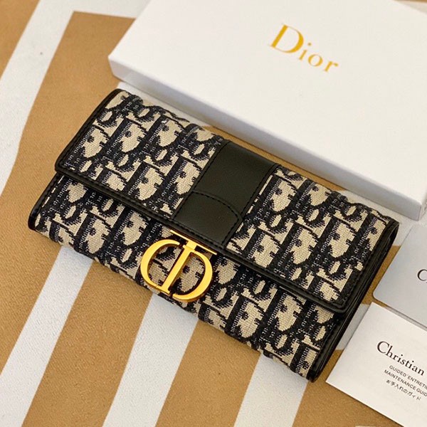 Dior Oblique Caro Replica Long Chain Wallet Caro dep25573