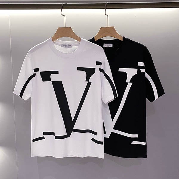 Valentino T-shirt copy VLTN cotton logo T-shirt in two colors Vut28423 Valentino T-shirt copy VLTN cotton logo T-shirt in two colors Vut28423