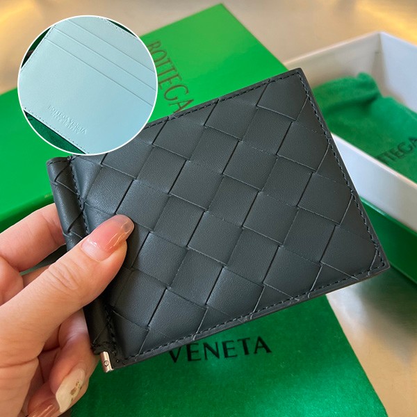 Rare Bottega Veneta Replica Intrecciato Bi-fold Wallet with Money Clip bok27251